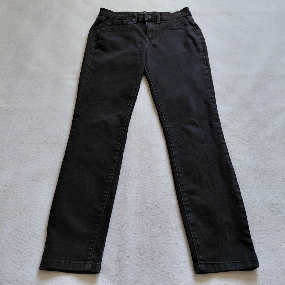 Jones New York Womens Sofia Bootcut Jeans Black Size 6 Stretch High Rise Denim